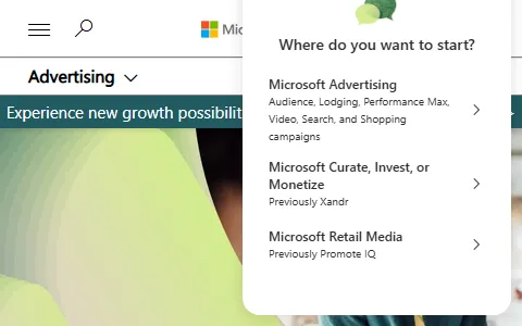 Microsoft Advertising status preview image