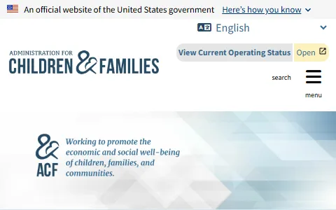Administration for Children and Families status preview image