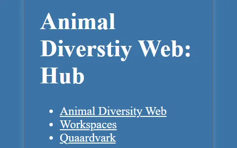 Animal Diversity Web status preview image