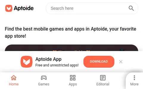 Aptoide status preview image
