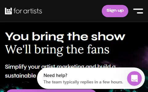 Bandsintown for Artists status preview image