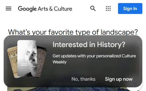 Google Arts & Culture status preview image