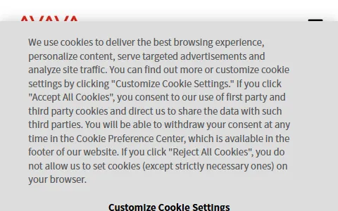 Avaya Infinity Connection status preview image
