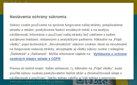 BILLA Slovakia status preview image