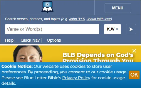 Blue Letter Bible status preview image