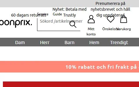 Bonprix Sweden status preview image