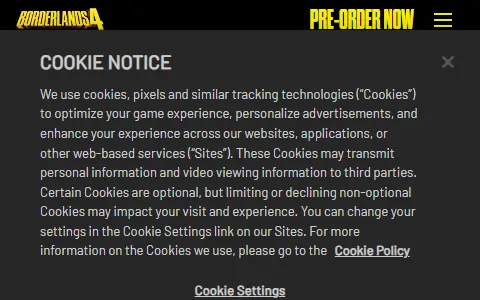 Borderlands status preview image