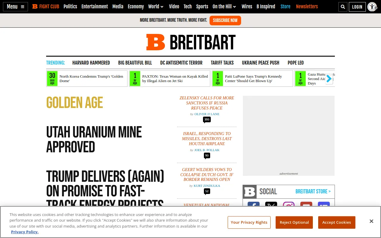 Breitbart status preview image