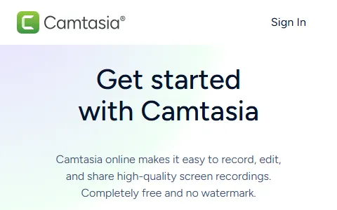 Camtasia status preview image