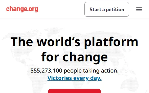 Change.org status preview image