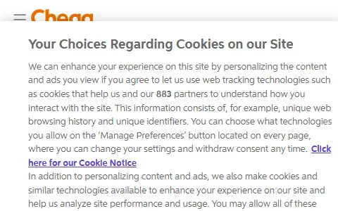 Chegg status preview image