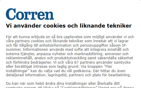 Corren.se status preview image