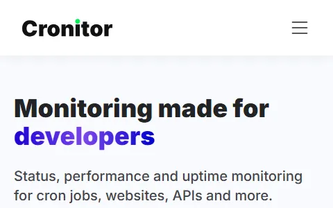 Cronitor status preview image