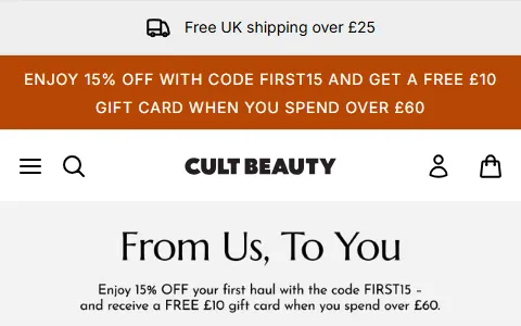 Cult Beauty UK status preview image