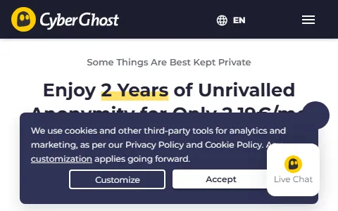 CyberGhostVPN status preview image