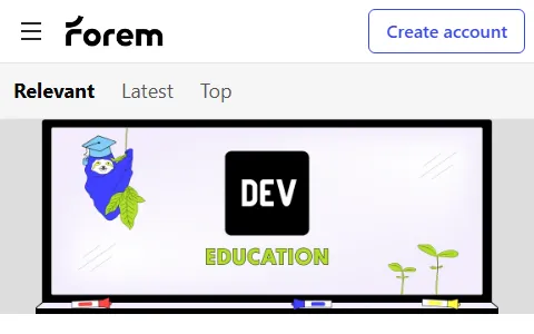 DEV Community status preview image