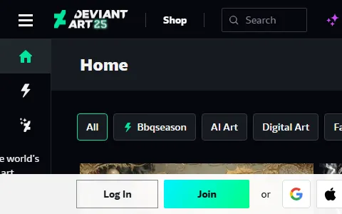 DeviantArt status preview image