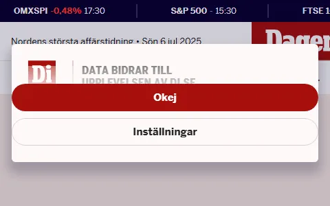 Dagens Industri Sweden status preview image