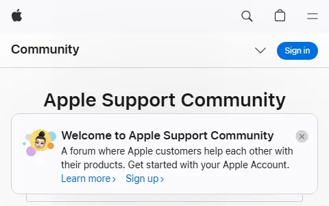 Apple Support Community status preview image