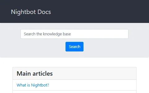 Nightbot Docs status preview image