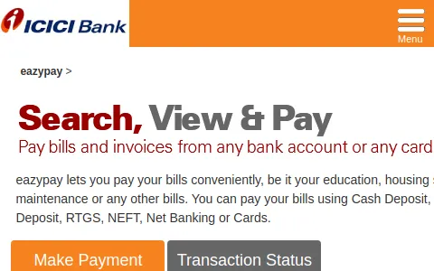 ICICI Bank EasyPay status preview image