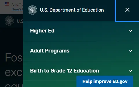 U.S. Department of Education status preview image