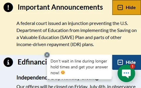 Edfinancial.Studentaid status preview image