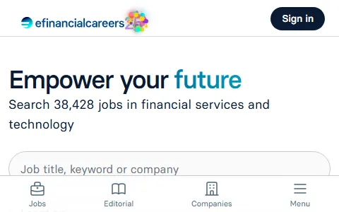 eFinancialCareers status preview image