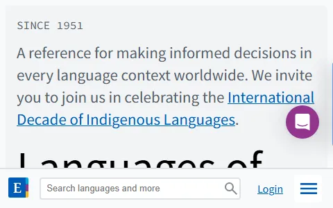Ethnologue status preview image