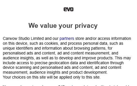 EVO UK status preview image