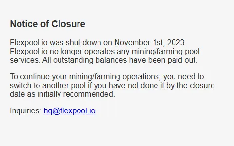 Flexpool.io status preview image