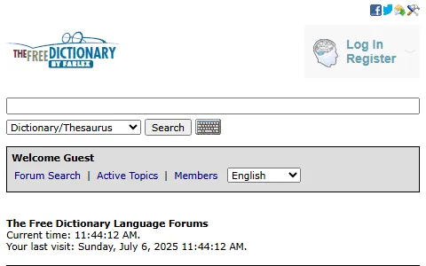 The Free Dictionary Forum status preview image