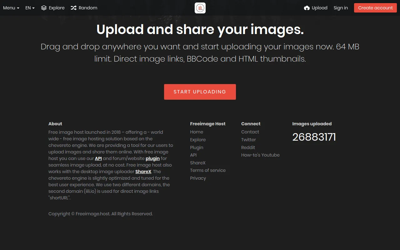 Freeimage.host status preview image