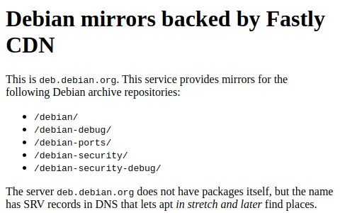Debian FTP Mirrors status preview image