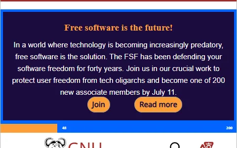 Gnu.org status preview image