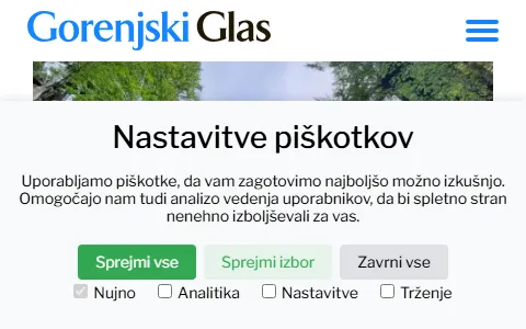 Gorenjskiglas.si status preview image