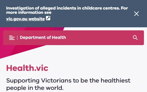 Department of Health Victoria status preview image