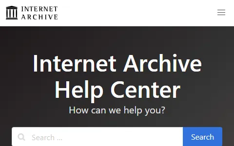 Internet Archive Help Center status preview image