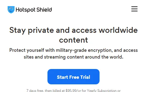 Hotspotshield.com status preview image