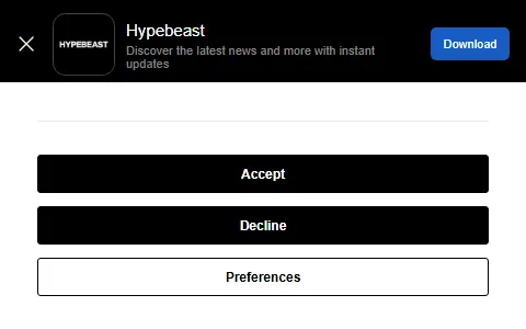 Hypebeast status preview image