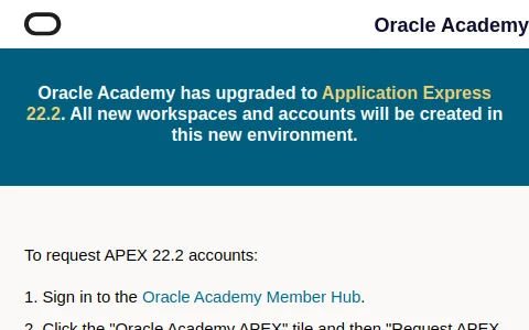 Oracle Academy status preview image
