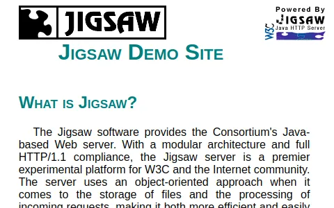 Jigsaw W3C status preview image