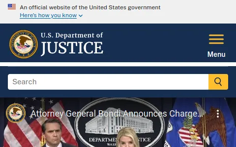 Department of Justice status preview image
