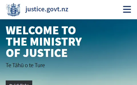 Justice.govt.nz status preview image