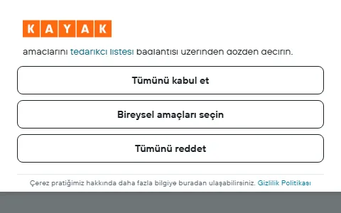 Kayak Turkey status preview image