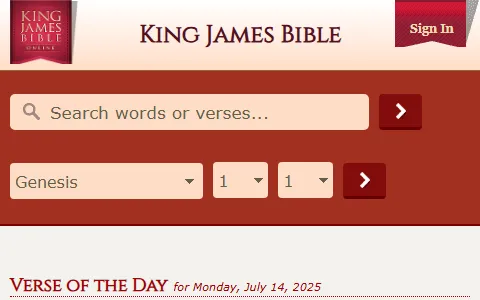 Kingjamesbibleonline status preview image