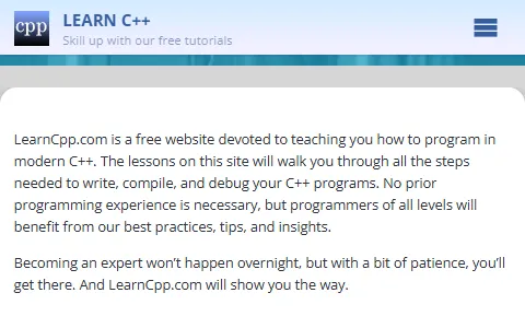 LearnCpp status preview image