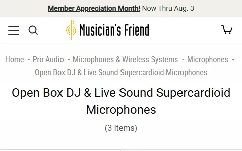 Musician's Friend status preview image