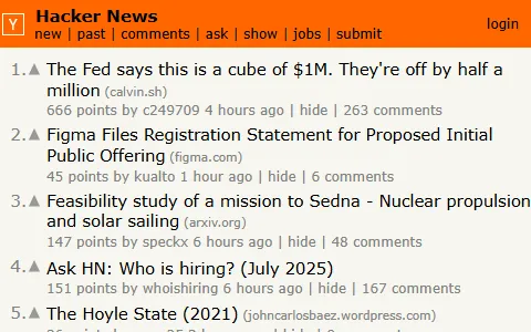 Hacker News status preview image