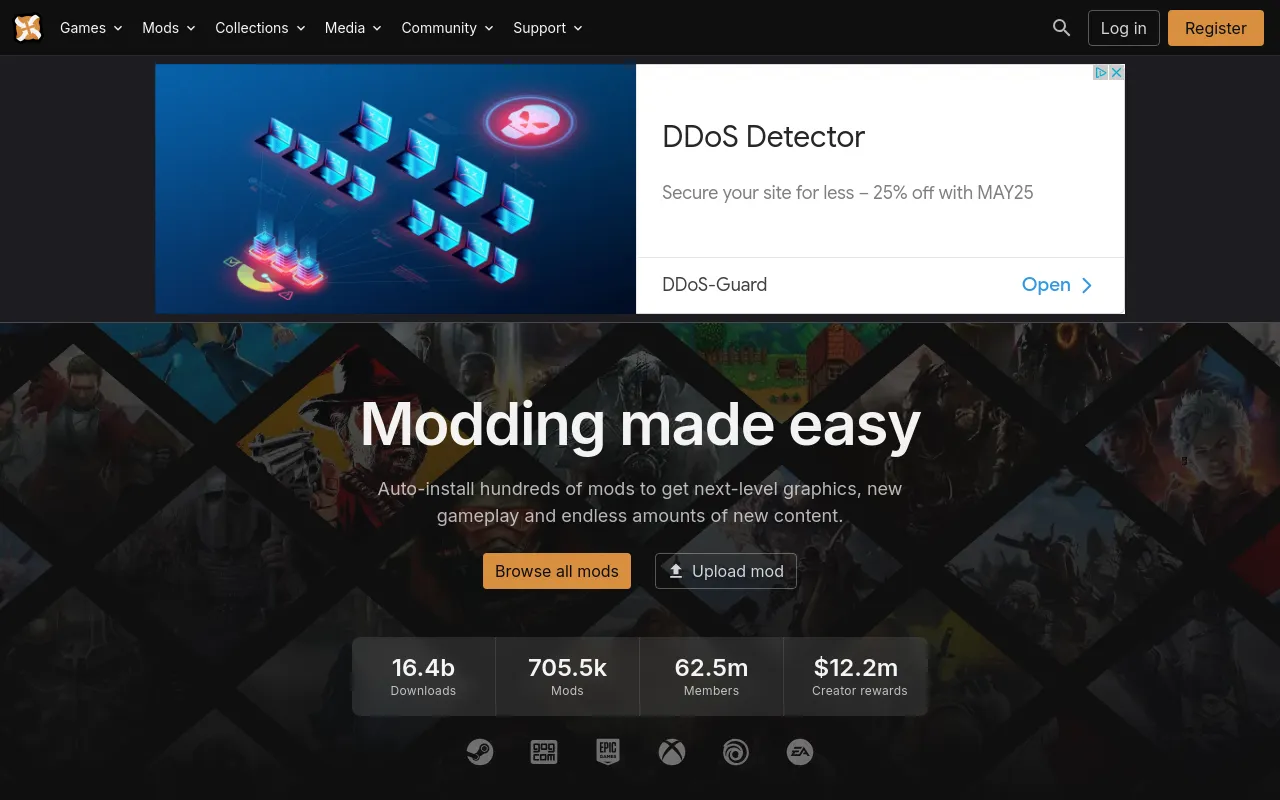 Nexusmods.com status preview image